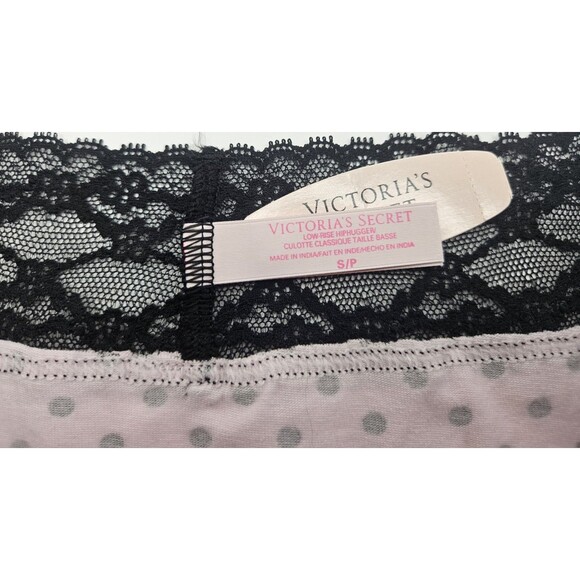 VICTORIA’S SECRET Soft Cotton blend Lace Low Rise Hip Hugger Panty Size S/P Pink - Picture 3 of 4